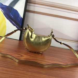 fendi graphy 16.5x14cm gold-silver leather Bags