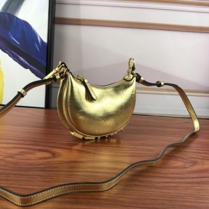 fendi graphy 16.5x14cm gold-silver leather Bags