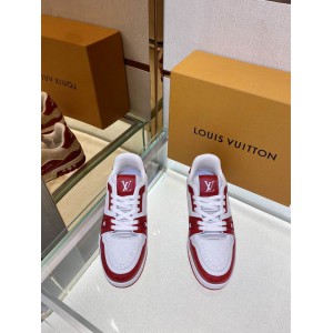 lv sneakers 38-46 red white Shoes