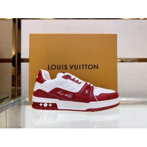 lv sneakers 38-46 red white Shoes