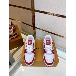 lv sneakers 38-46 red white Shoes