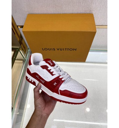 lv sneakers 38-46 red white