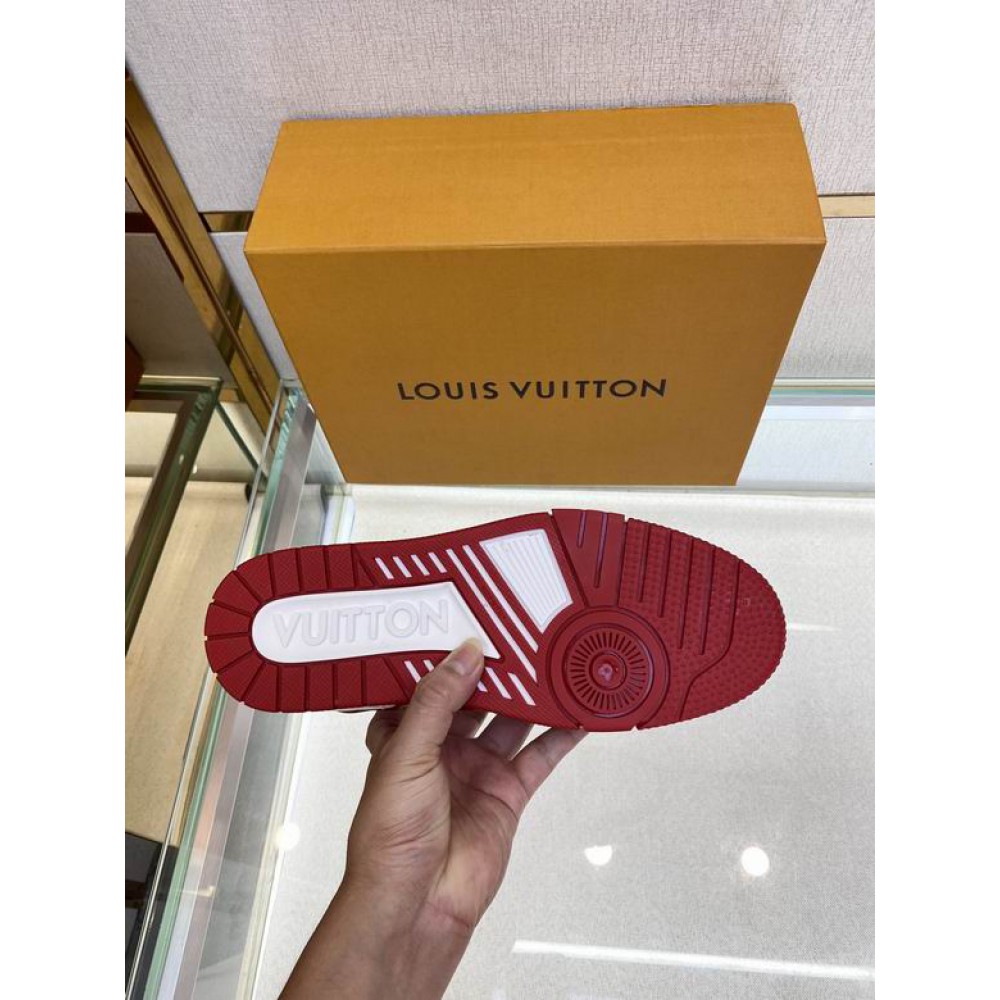 lv sneakers 38-46 red white Shoes