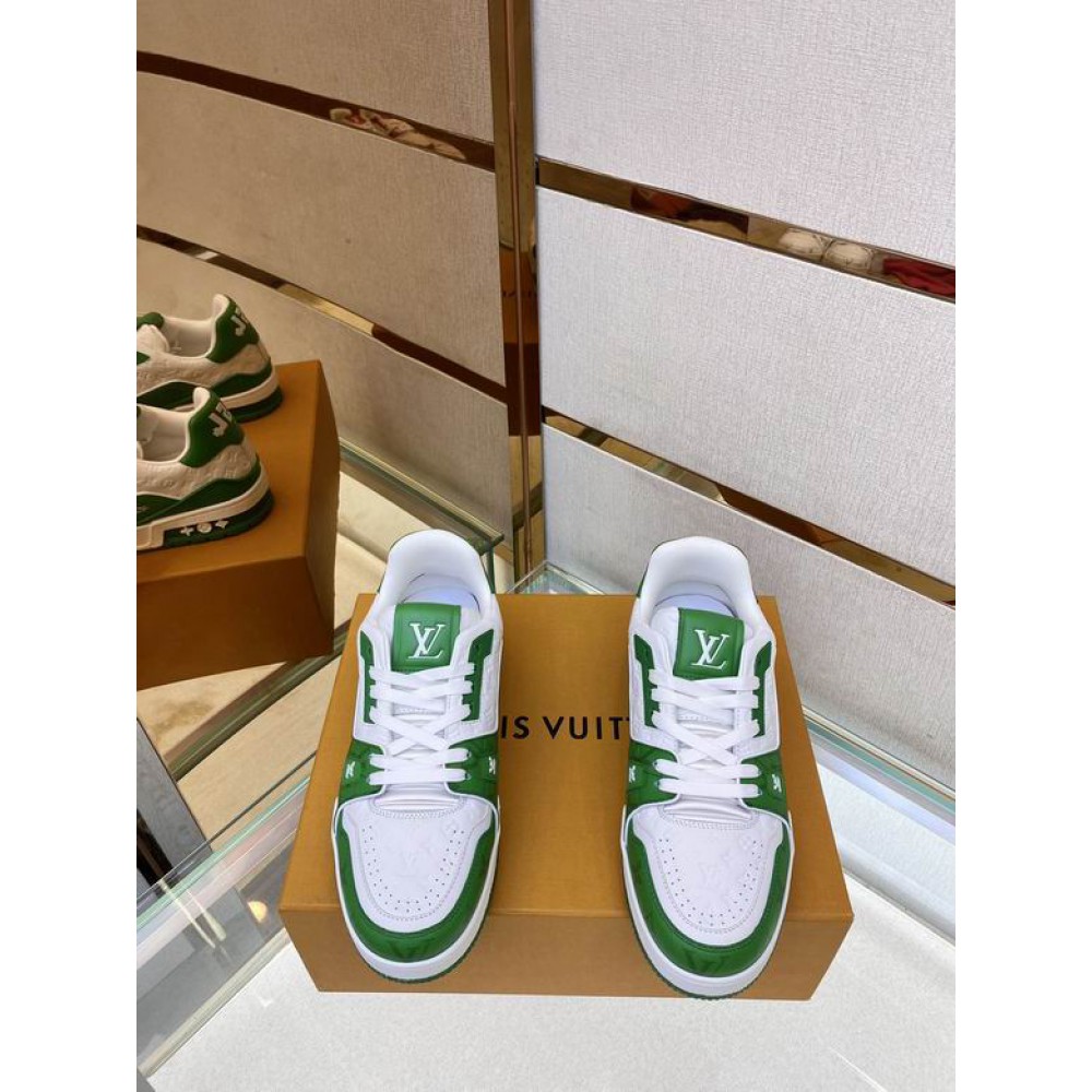 lv sneaker 38-46 white green Shoes
