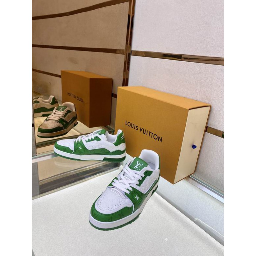 lv sneaker 38-46 white green Shoes
