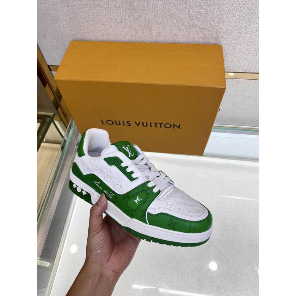 lv sneaker 38-46 white green Shoes