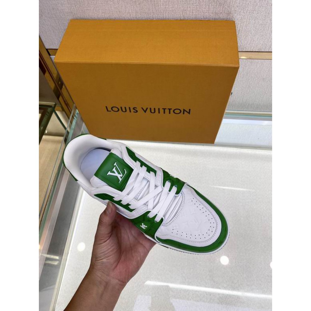 lv sneaker 38-46 white green Shoes