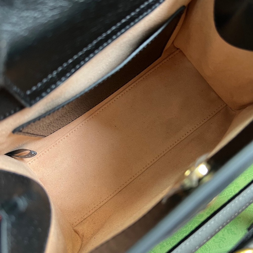 gucci diana 20x16cm black leather Bags