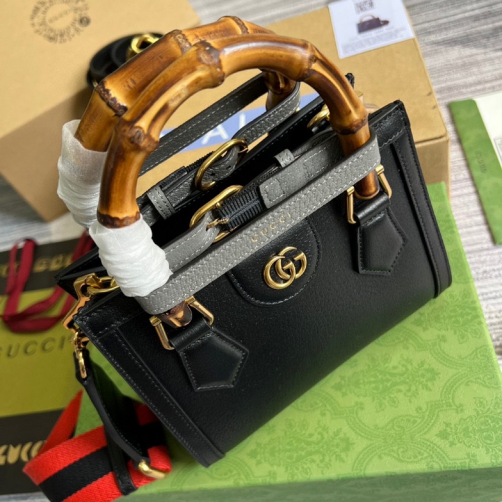 gucci diana 20x16cm black leather Bags