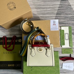 gucci diana 20x16cm white leather Bags