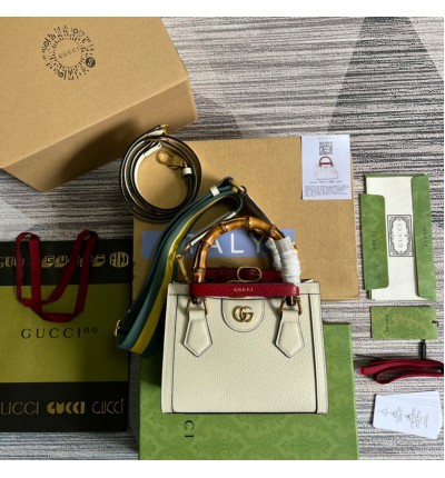 gucci diana 20x16cm white leather