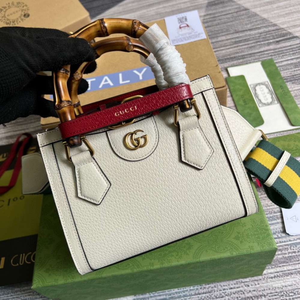 gucci diana 20x16cm white leather Bags
