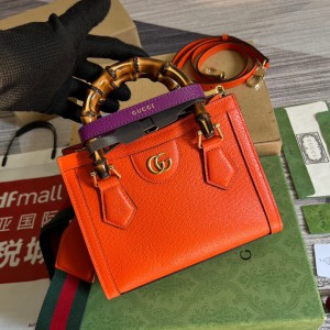 gucci diana 20x16cm orange leather Bags