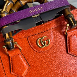 gucci diana 20x16cm orange leather Bags
