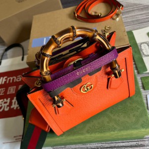 gucci diana 20x16cm orange leather Bags