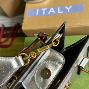 gucci diana 20x16cm silver leather Bags