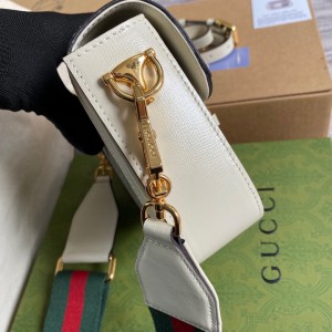 gucci horsebit 20.5x14.5cm white canvas0 Bags