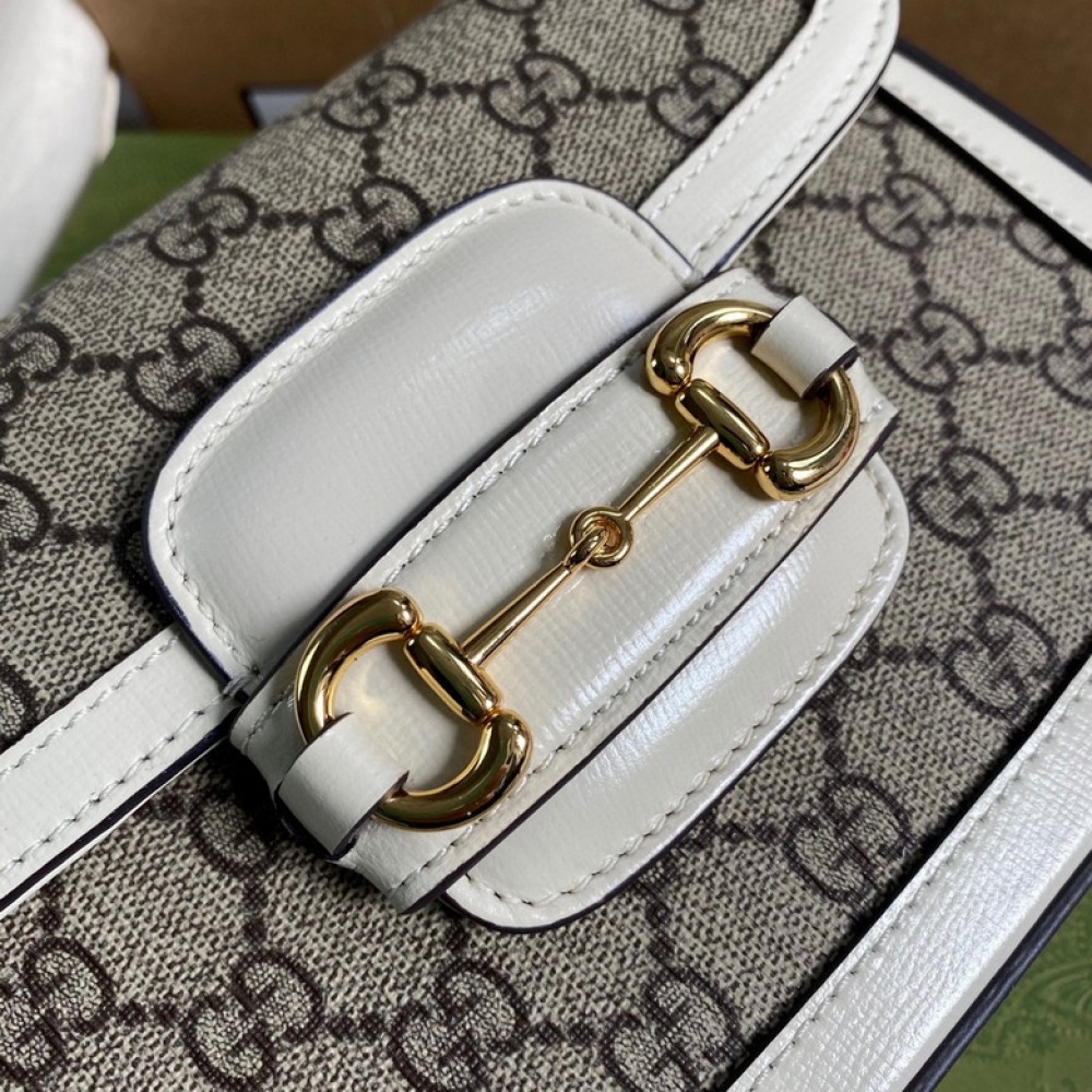 gucci horsebit 20.5x14.5cm white canvas0 Bags