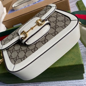gucci horsebit 20.5x14.5cm white canvas0 Bags