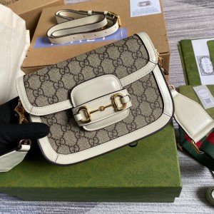 gucci horsebit 20.5x14.5cm white canvas0 Bags