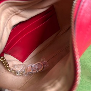 gucci marmont half moon 21x11x5 red leather Shoes