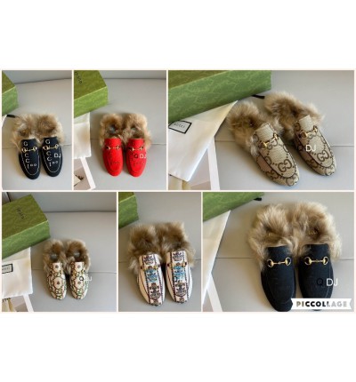 Gucci half slippers all colours fur 36-42