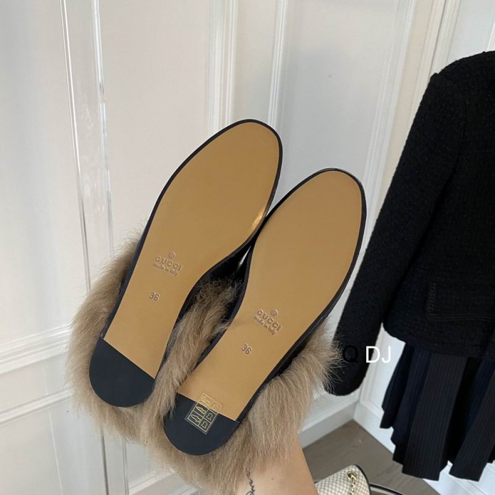 Gucci half slippers croc effect fur 36-42 Shoes