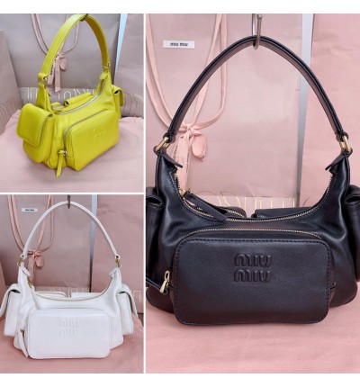 Miu Miu Nappa leather Pocket bag 21x12x6cm