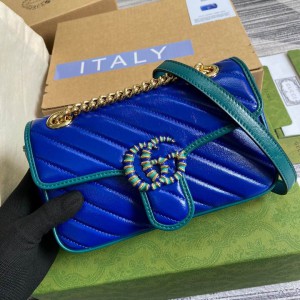 Gucci marmont 22cm blue Bags