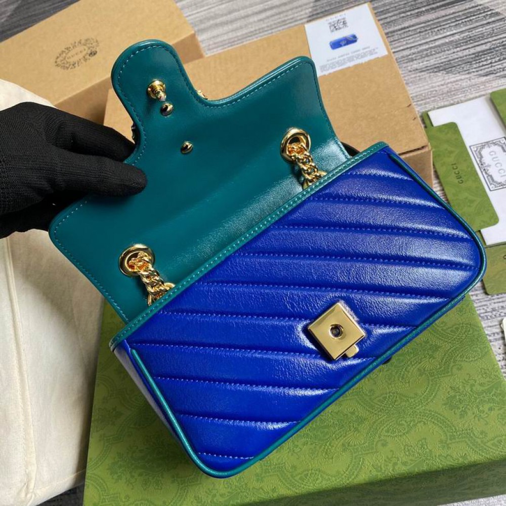 Gucci marmont 22cm blue Bags