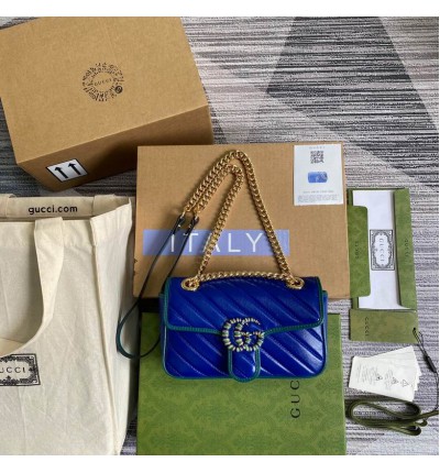 Gucci marmont 22cm blue