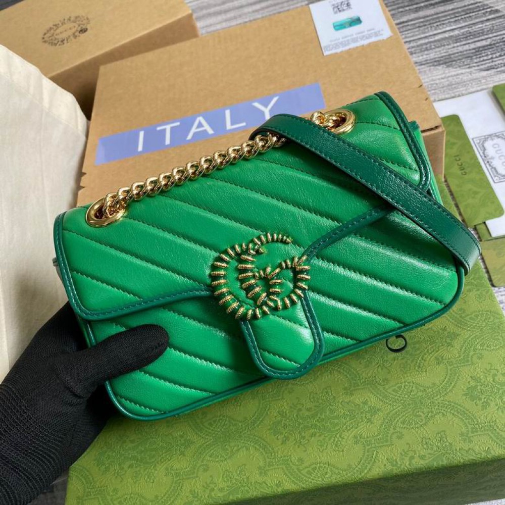 Gucci marmont 22cm green Bags