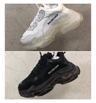 Balenciaga sneakers triple s clear sole 36-46 black-white