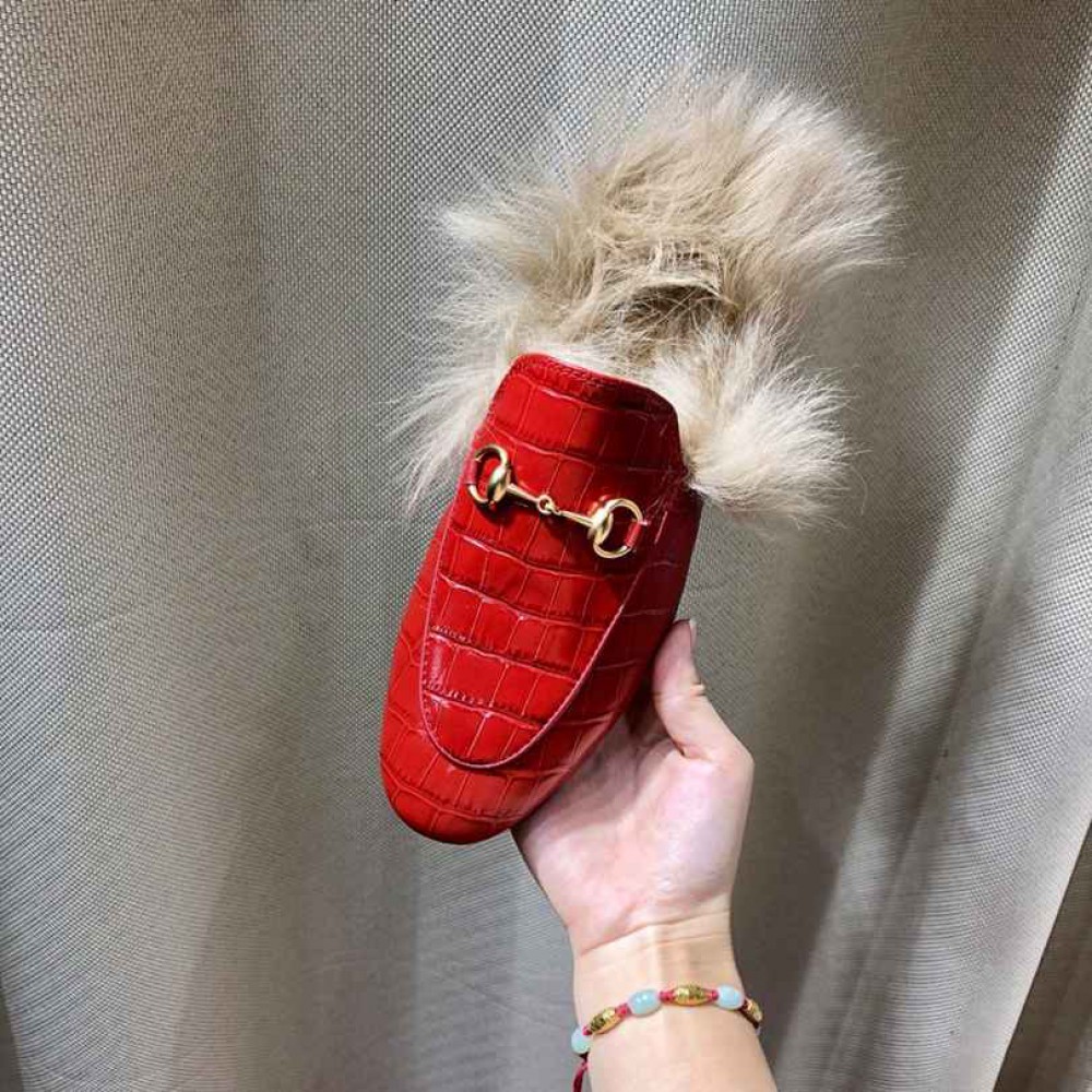 Gucci half slippers fur croc effect 36-43 Shoes