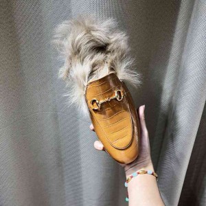 Gucci half slippers fur croc effect 36-43 Shoes