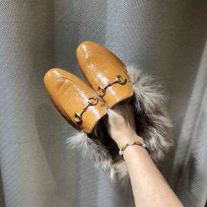 Gucci half slippers fur croc effect 36-43 Shoes