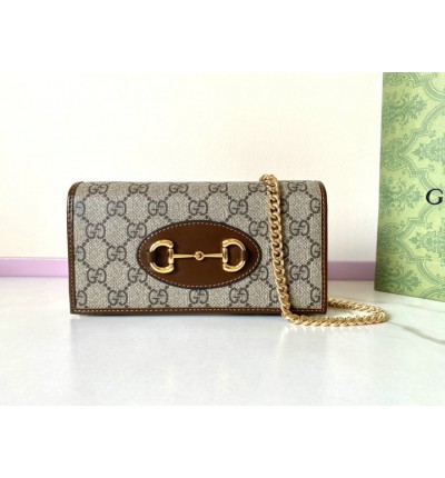 Gucci horsebit wallet on chain 19x10x4cm