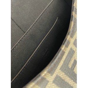 Fendi C'mon Brown FF jacquard fabric bag 25x7x20 cm medium Bags