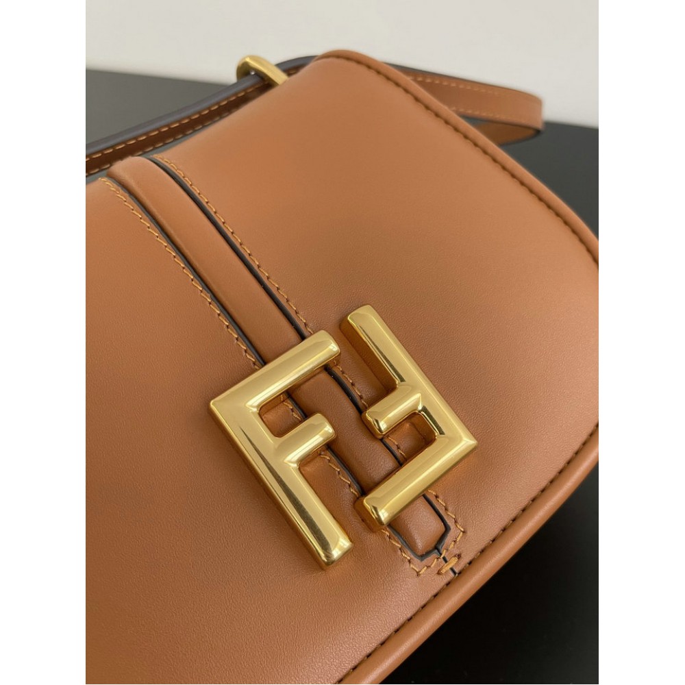 Fendi C'mon Brown FF jacquard fabric bag 21x15cm Bags