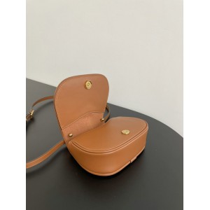 Fendi C'mon Brown FF jacquard fabric bag 21x15cm Bags