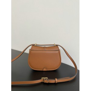 Fendi C'mon Brown FF jacquard fabric bag 21x15cm Bags