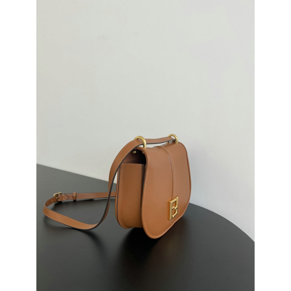 Fendi C'mon Brown FF jacquard fabric bag 25x7x20 cm medium Bags