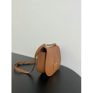 Fendi C'mon Brown FF jacquard fabric bag 25x7x20 cm medium Bags