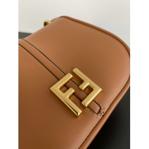 Fendi C'mon Brown FF jacquard fabric bag 25x7x20 cm medium Bags