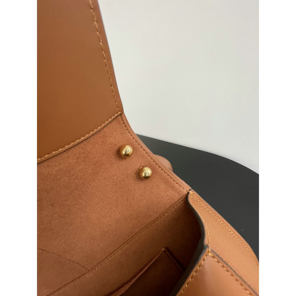 Fendi C'mon Brown FF jacquard fabric bag 25x7x20 cm medium Bags