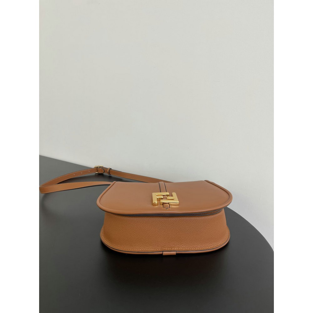 Fendi C'mon Brown FF jacquard fabric bag 25x7x20 cm medium Bags