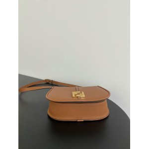 Fendi C'mon Brown FF jacquard fabric bag 25x7x20 cm medium Bags