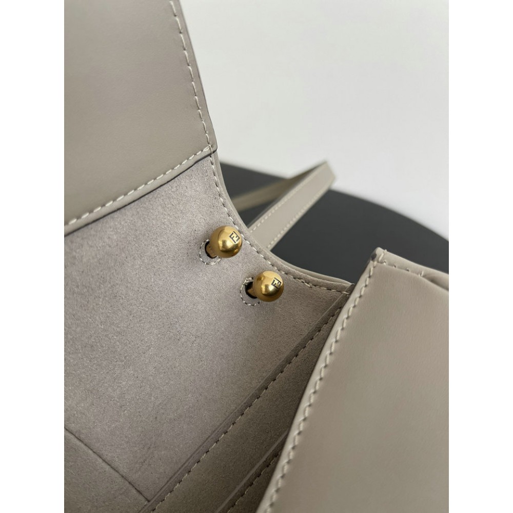 Fendi C'mon Brown FF jacquard fabric bag 21x15cm Bags