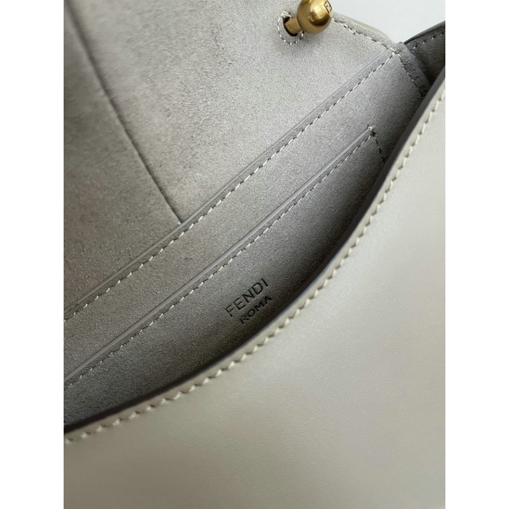 Fendi C'mon Brown FF jacquard fabric bag 21x15cm Bags