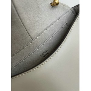 Fendi C'mon Brown FF jacquard fabric bag 21x15cm Bags